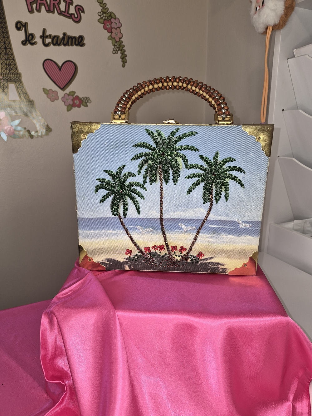 Palm Beach Embellished Cigar Box in Blue and Green.